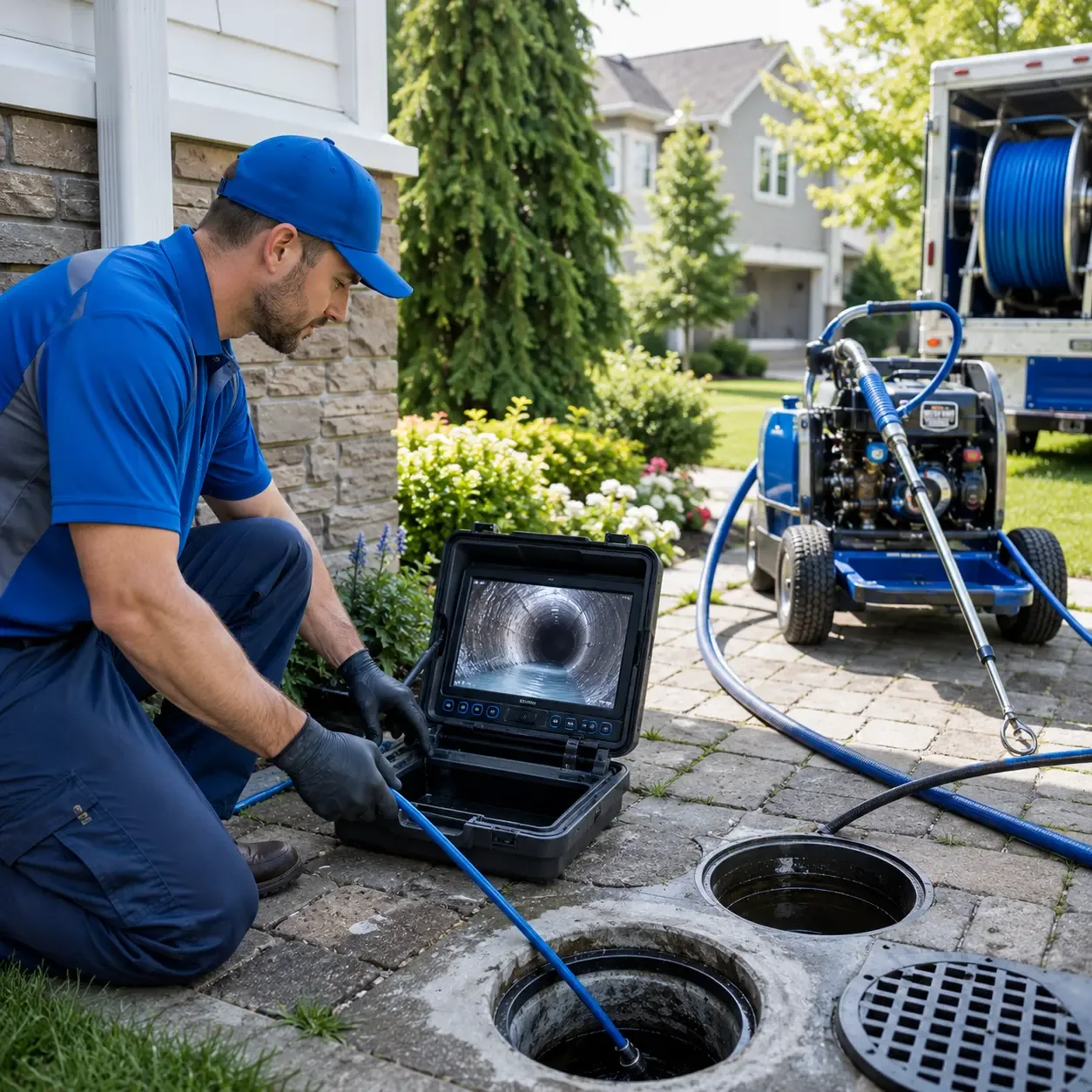 Outdoor drain cleaning professionals serving Franklin, VT
