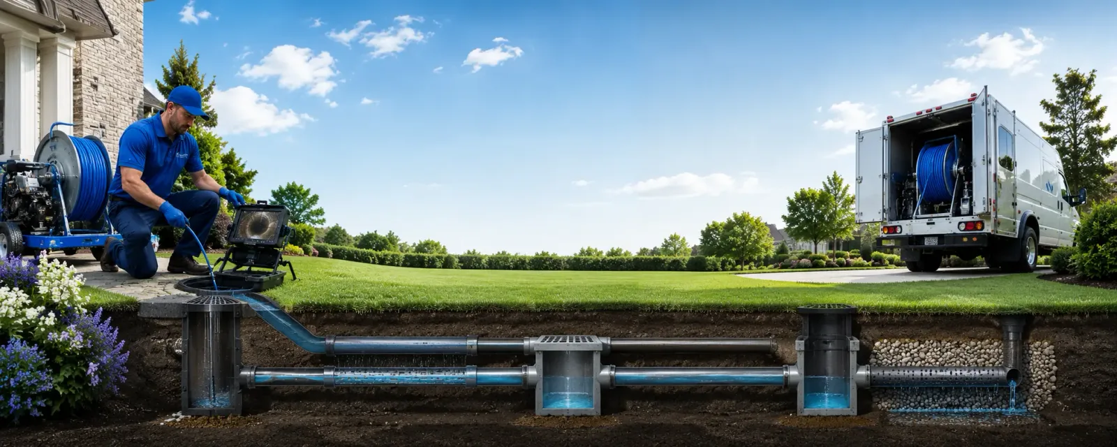 Outdoor drain cleaning information for Franklin, VT